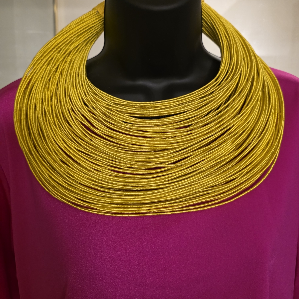 *Never Worn - Sassy Jones Original Mallika- Yellow Bib Necklace